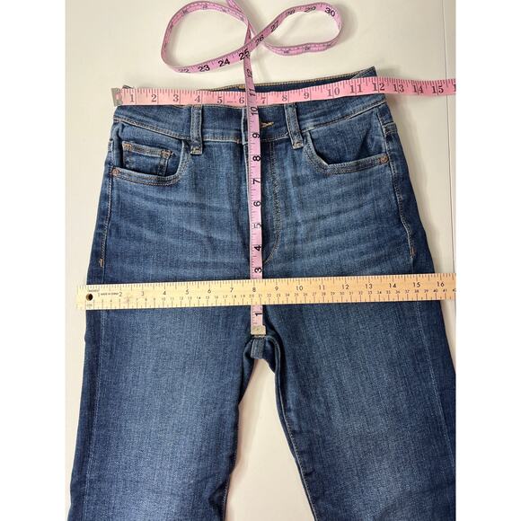 DL1961 Bridget Boot High Rise Instasculpt Raw Hem Crop Blue Jean Capsule - Picture 5 of 6
